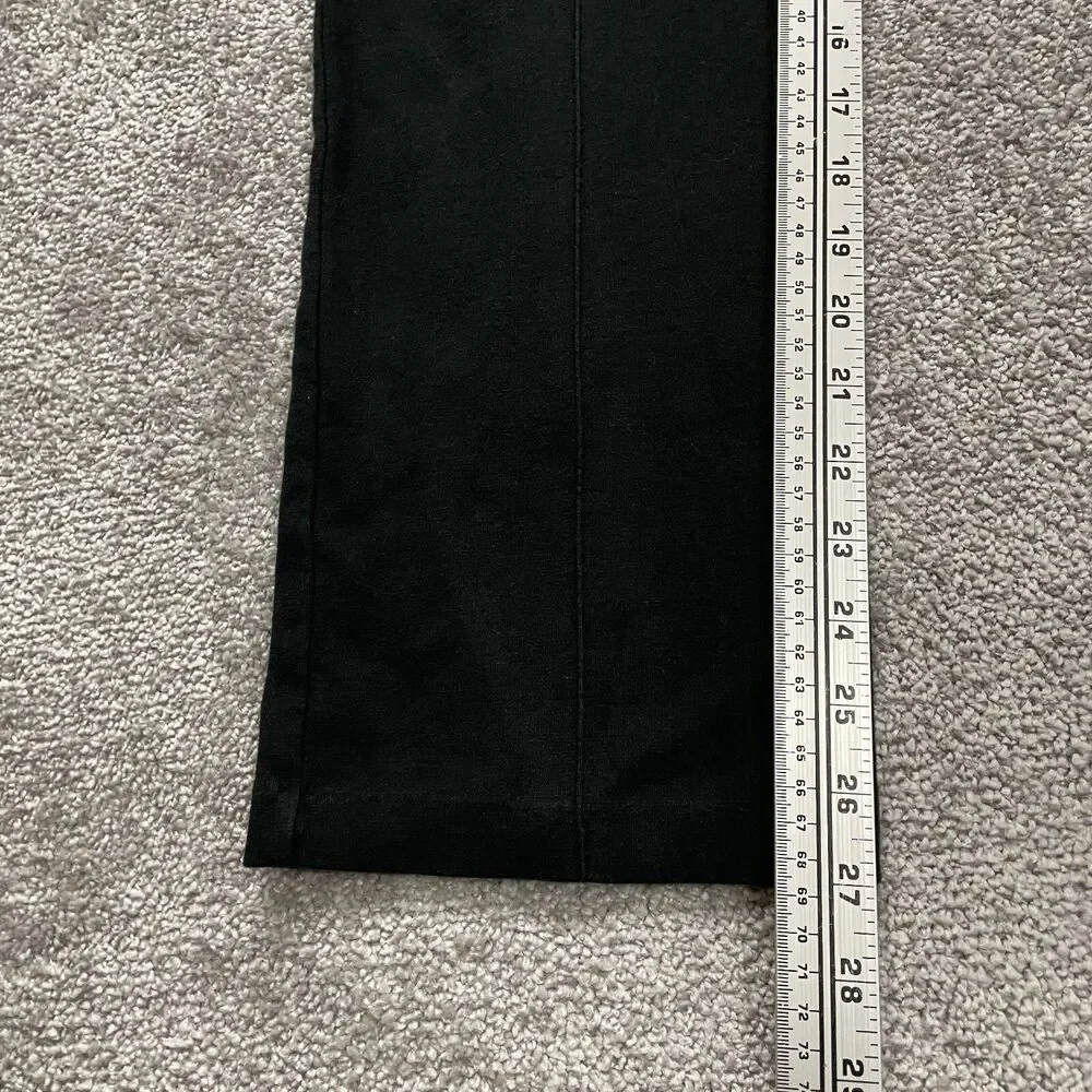 Cathy Daniels Sweatpants Womens Small Black Solid Lounge Elastic Waist 23x27